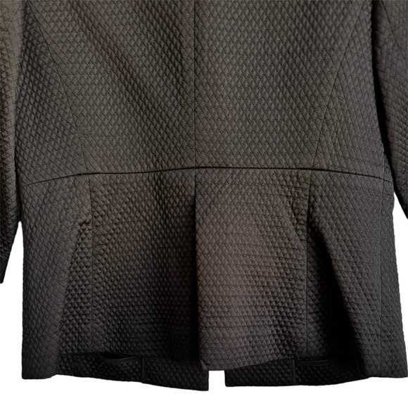 Ann Taylor Black Quilted 3/4 Length Sleeve Blazer - Picture 6 of 7